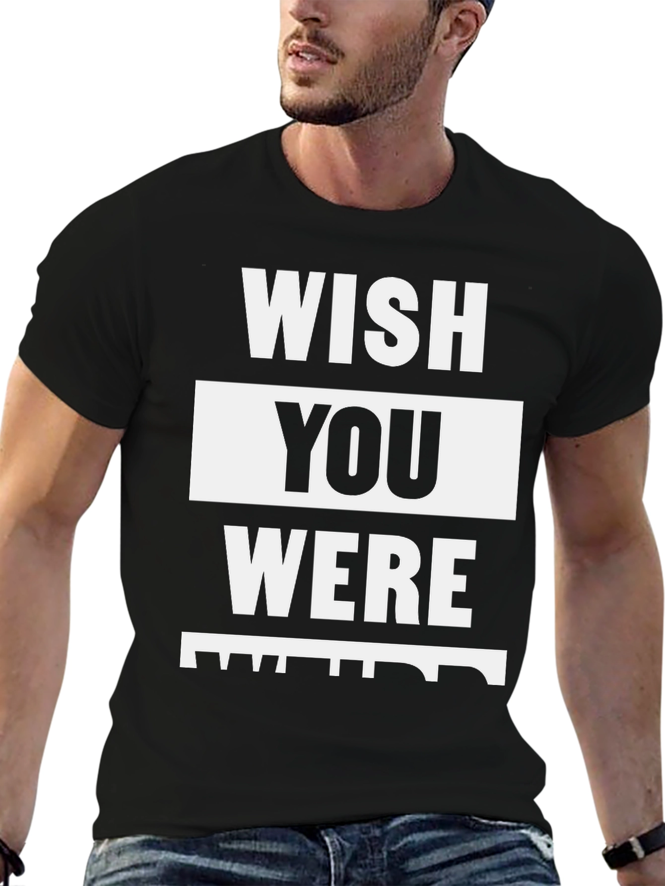 Wish You Were Here Black T-Shirt
