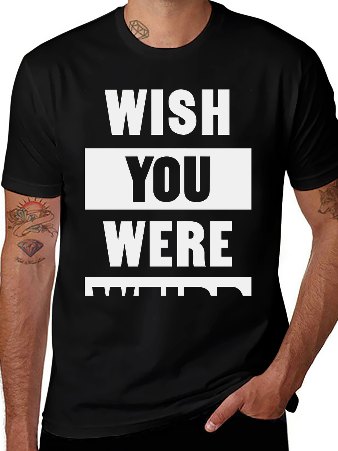 Wish You Were Here Black T-Shirt