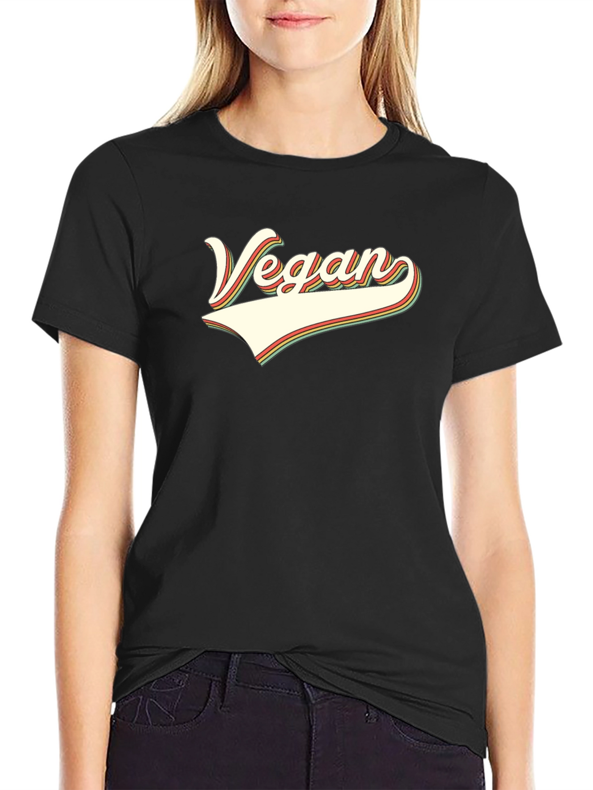 Vegan Retro Style Graphic T-Shirt
