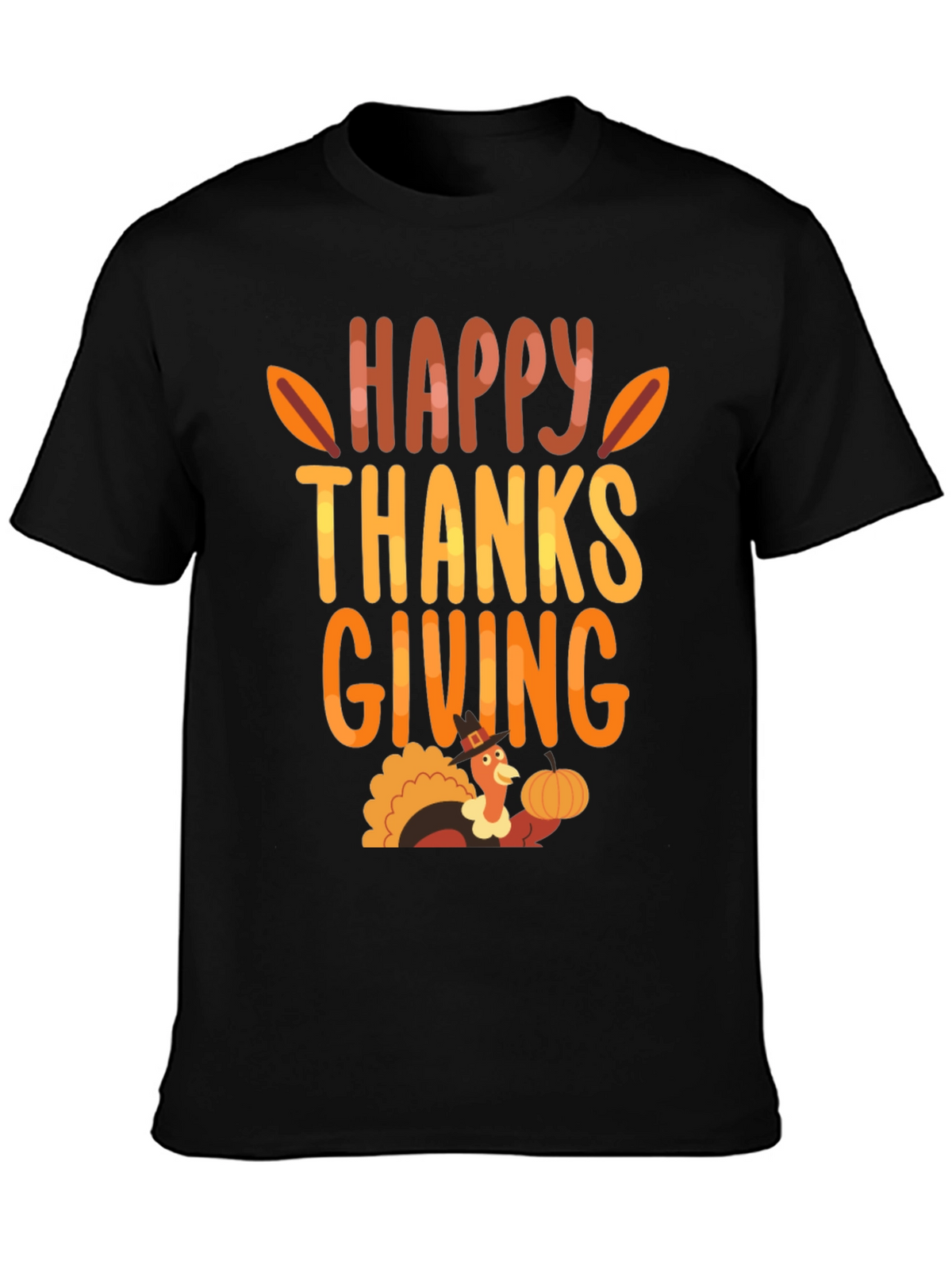 Happy Thanksgiving Turkey Graphic T-Shirt
