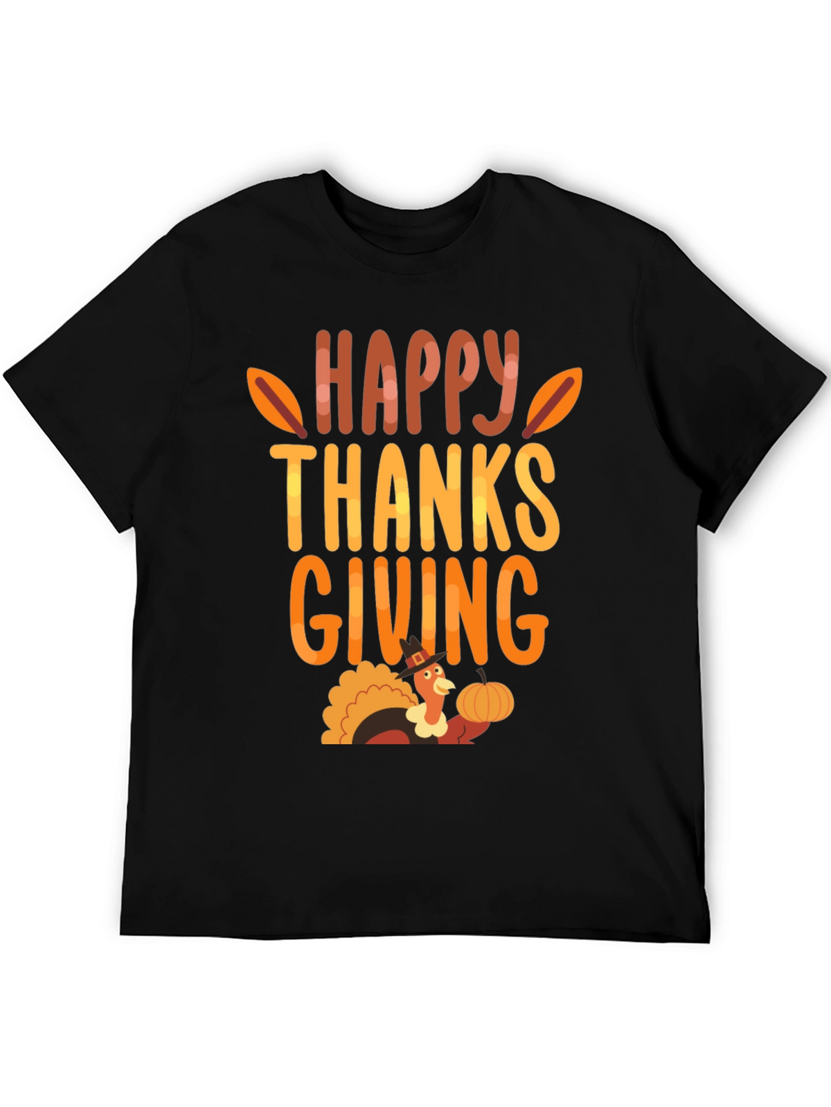 Happy Thanksgiving Turkey Graphic T-Shirt