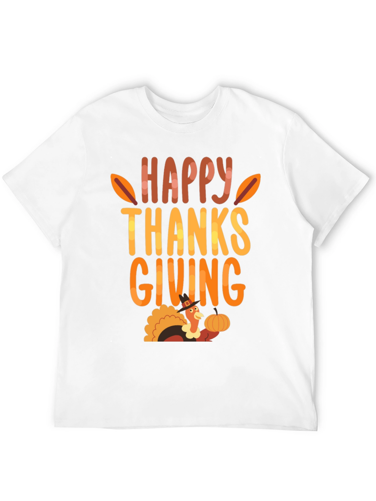 Happy Thanksgiving Turkey Graphic T-Shirt