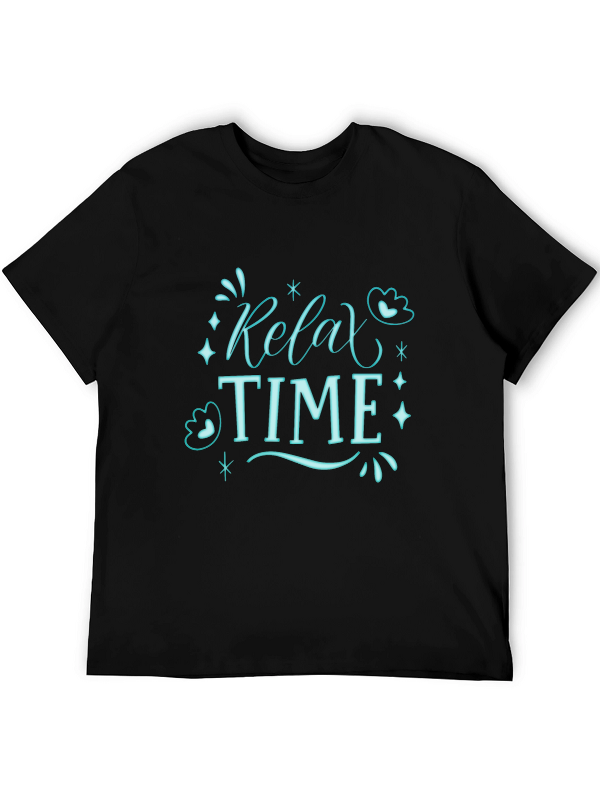 Relax Time Black Graphic Tee