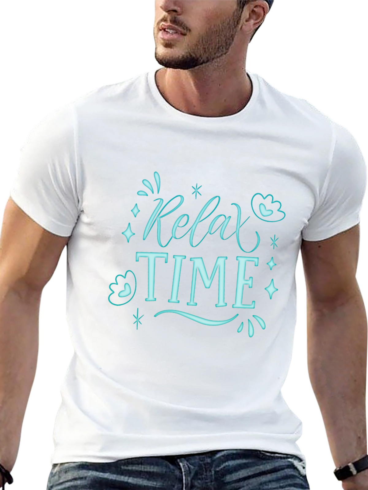 Relax Time Black Graphic Tee
