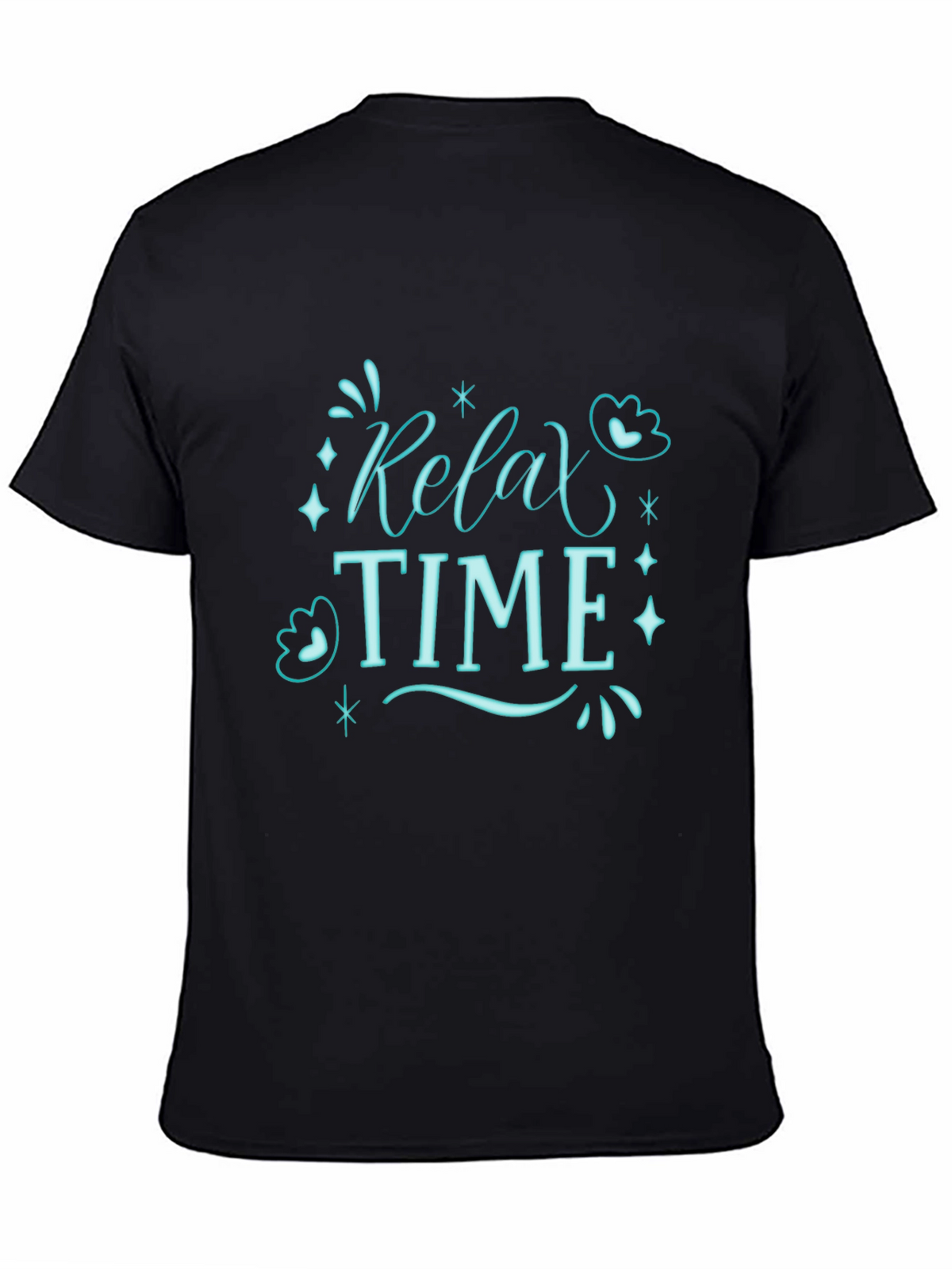 Relax Time Black Graphic Tee
