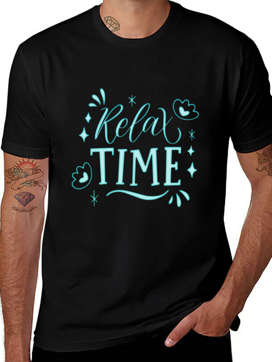 Relax Time Black Graphic Tee