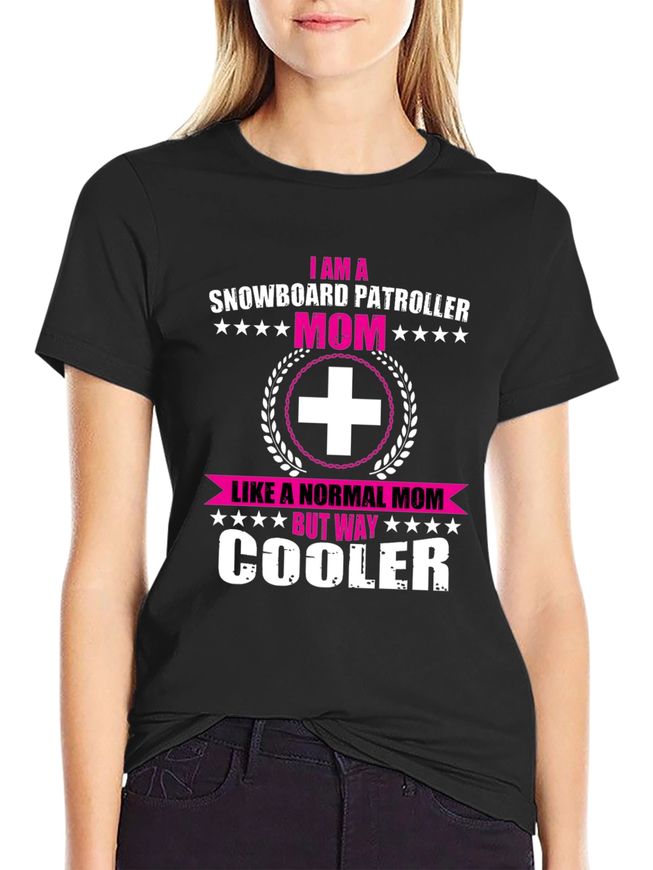 Snowboard Patroller Mom Graphic T-Shirt