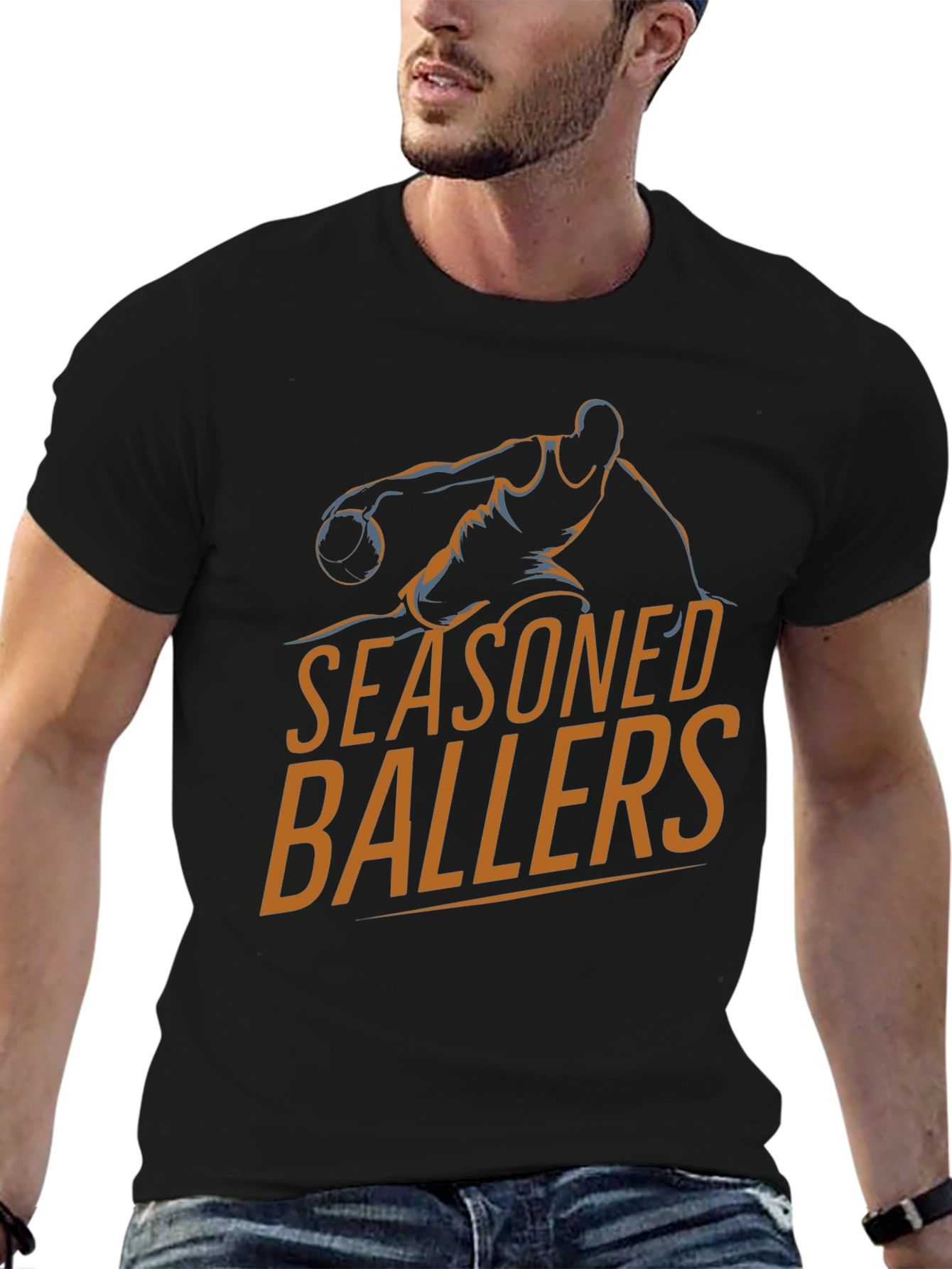 Seasoned Ballers Black Graphic Tee