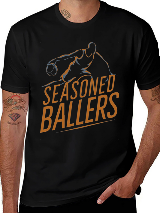 Seasoned Ballers Black Graphic Tee
