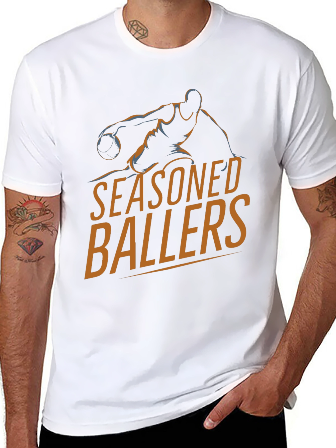 Seasoned Ballers Black Graphic Tee
