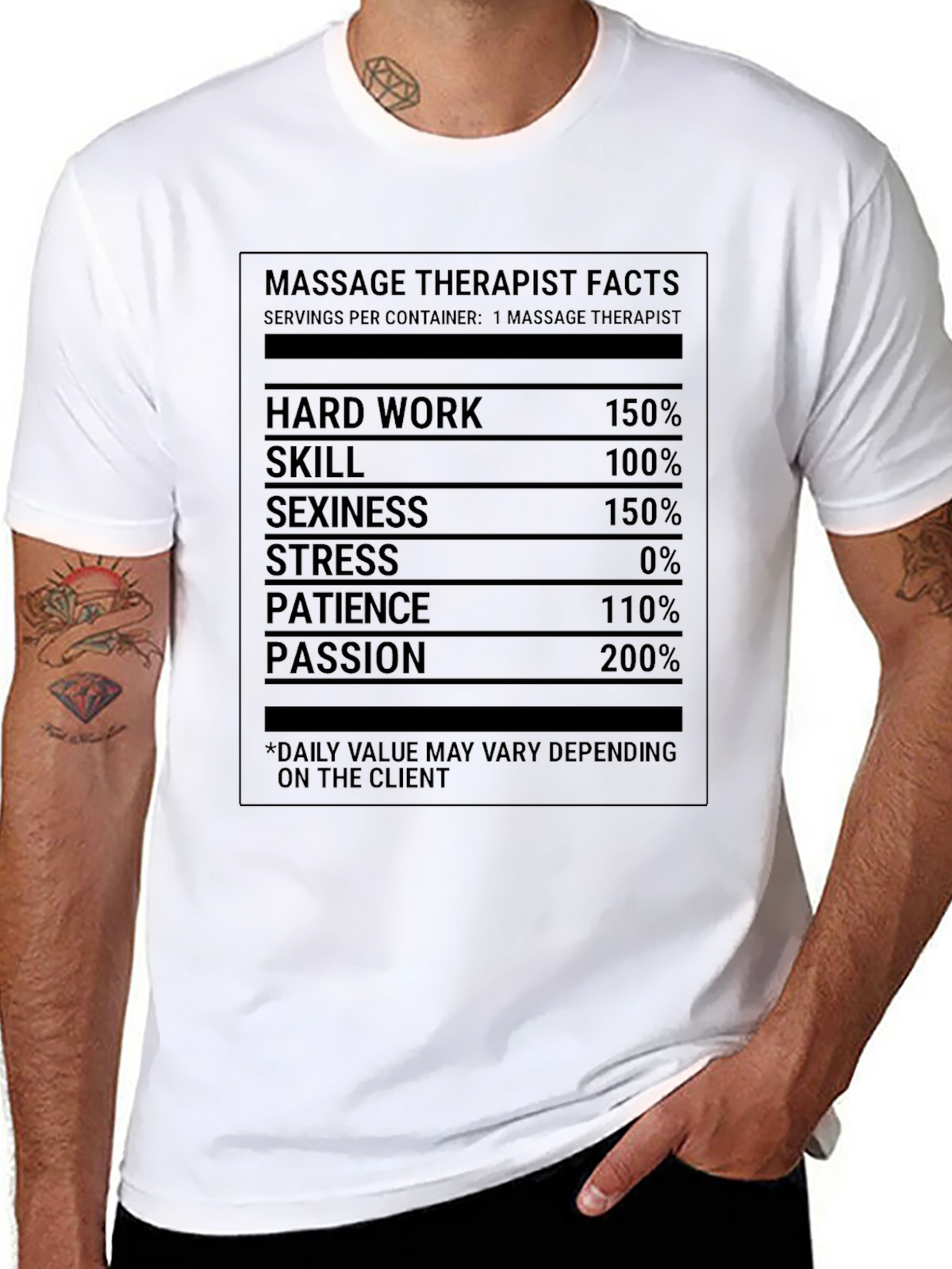 Massage Therapist Facts T-Shirt Funny Gift