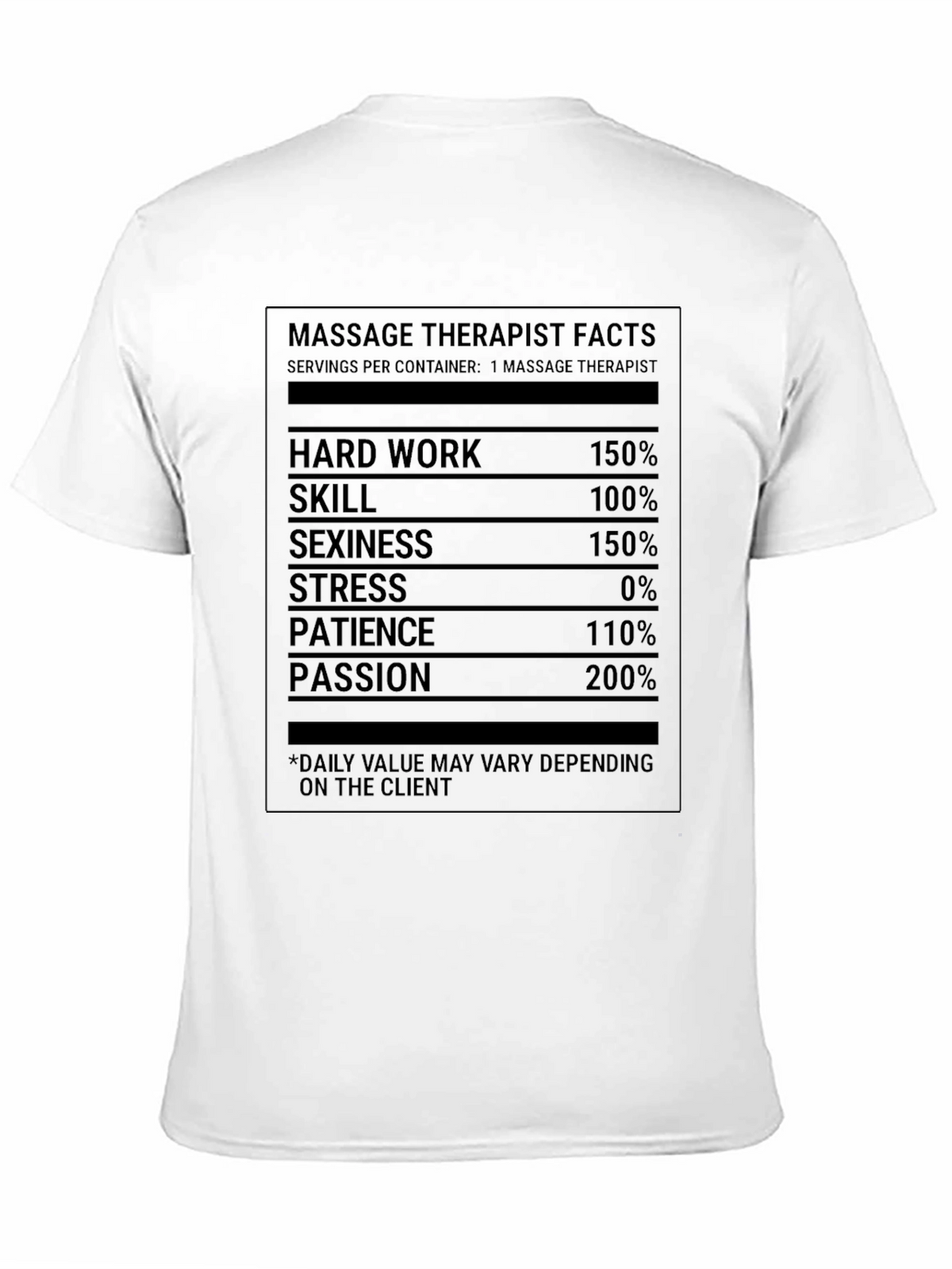 Massage Therapist Facts T-Shirt Funny Gift