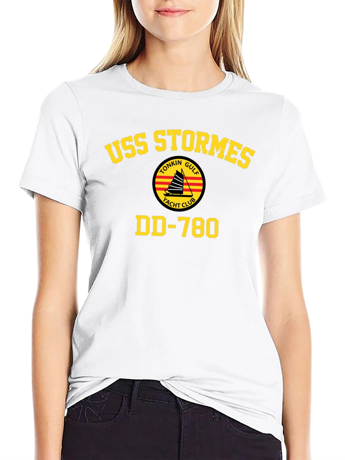 USS Stormes DD-780 Tonkin Gulf Yacht Club T-Shirt