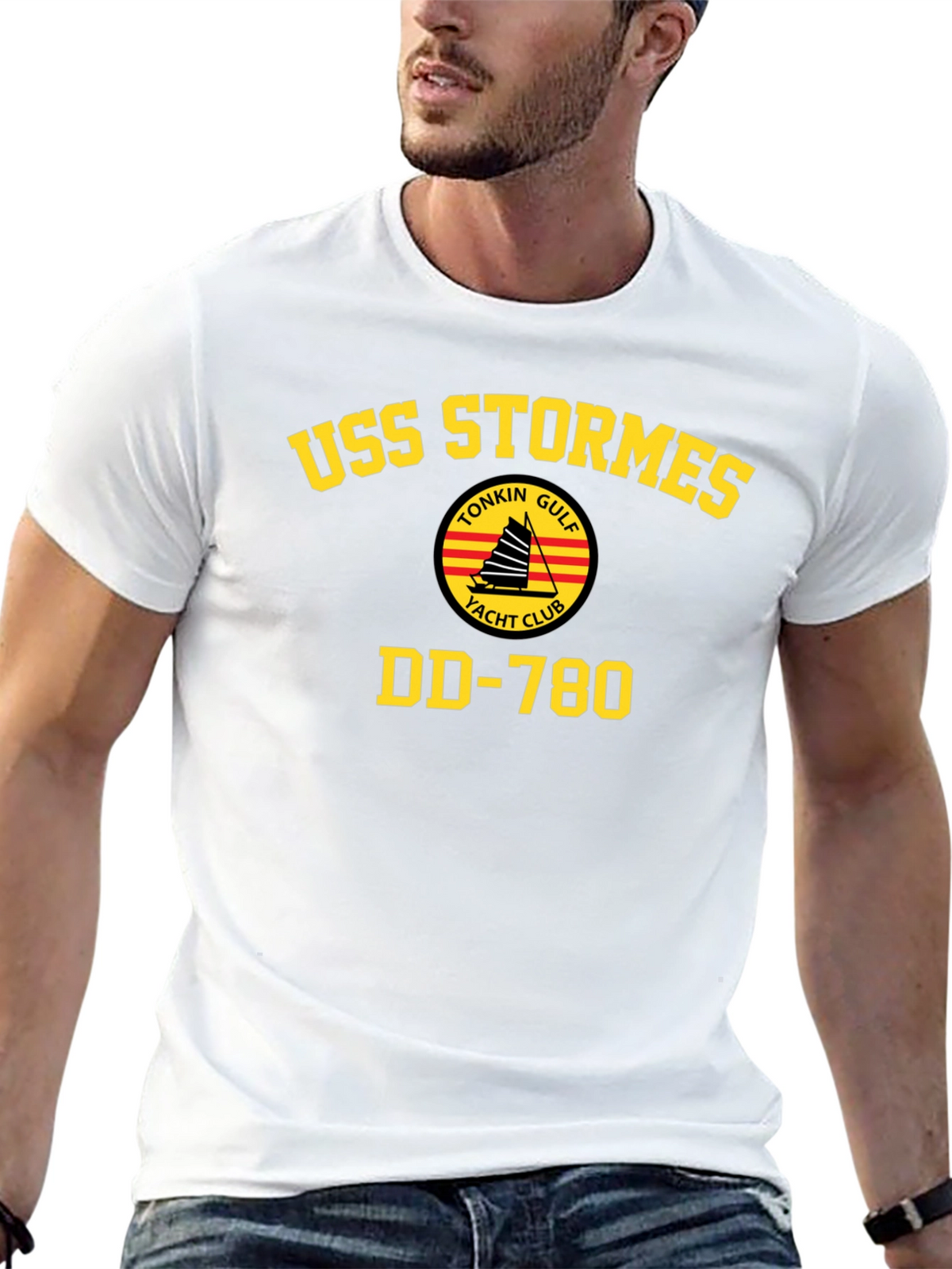 USS Stormes DD-780 Tonkin Gulf Yacht Club T-Shirt
