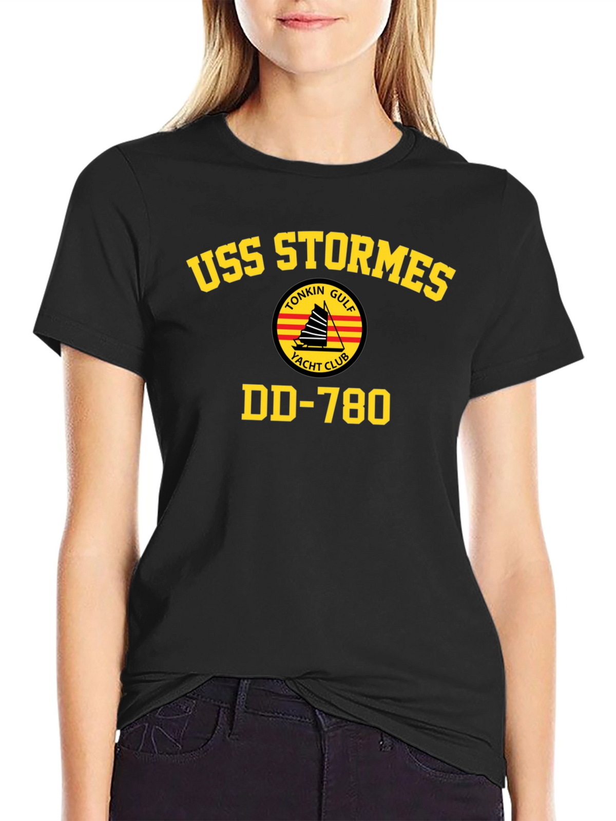 USS Stormes DD-780 Tonkin Gulf Yacht Club T-Shirt