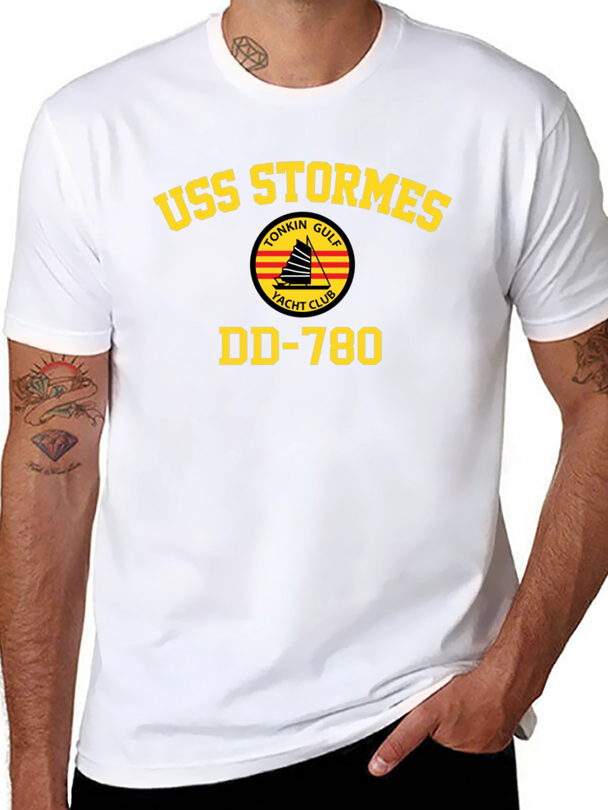 USS Stormes DD-780 Tonkin Gulf Yacht Club T-Shirt