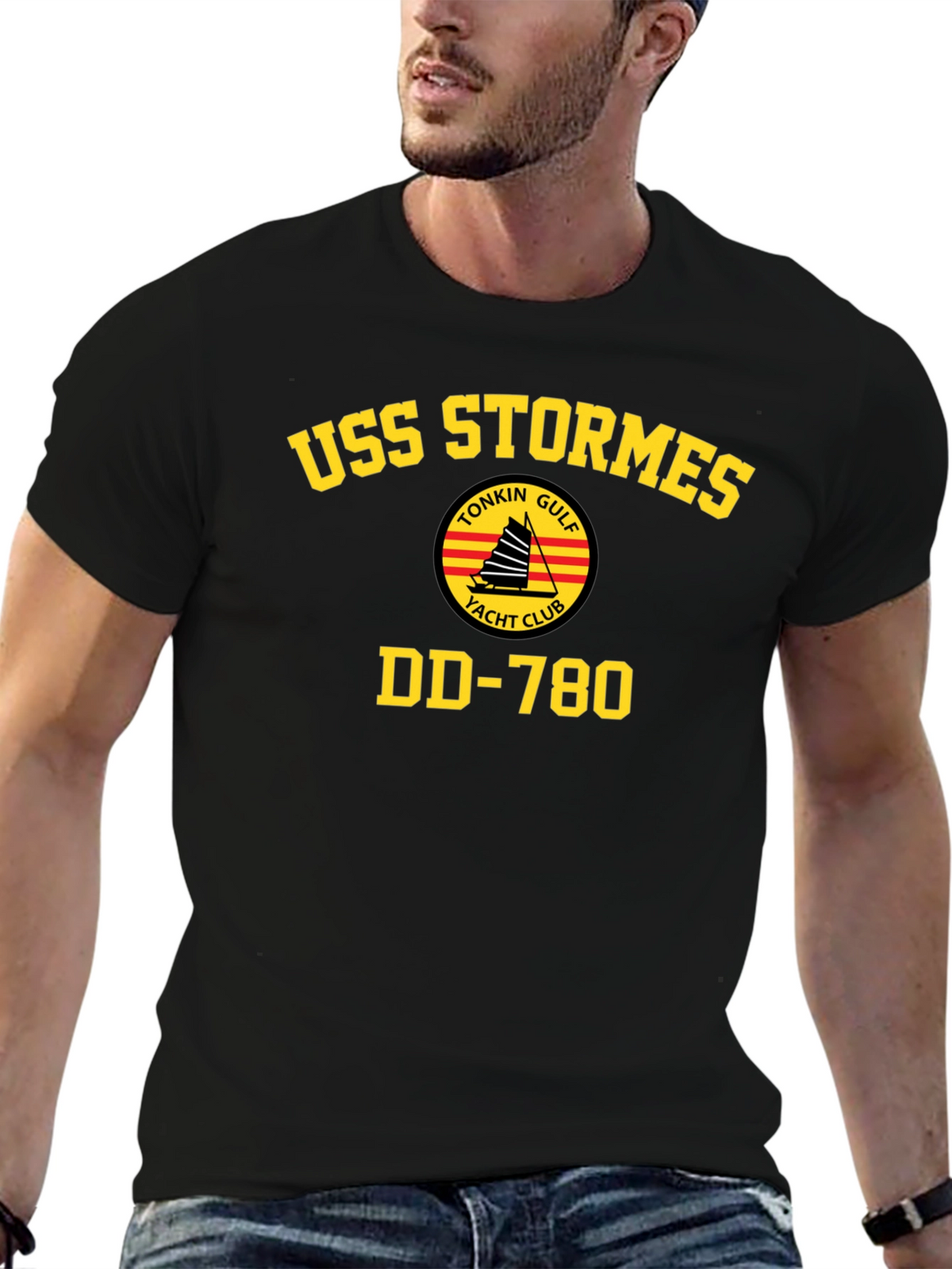 USS Stormes DD-780 Tonkin Gulf Yacht Club T-Shirt