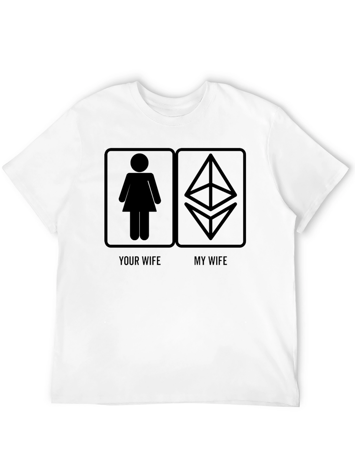 Funny Crypto T-Shirt: Your Wife vs. My Wife