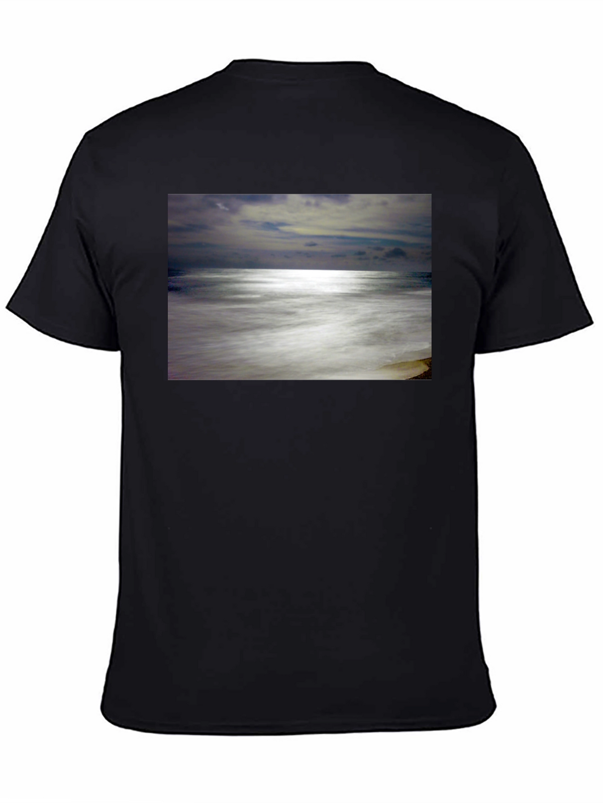 Ocean Scene Graphic Black T-Shirt