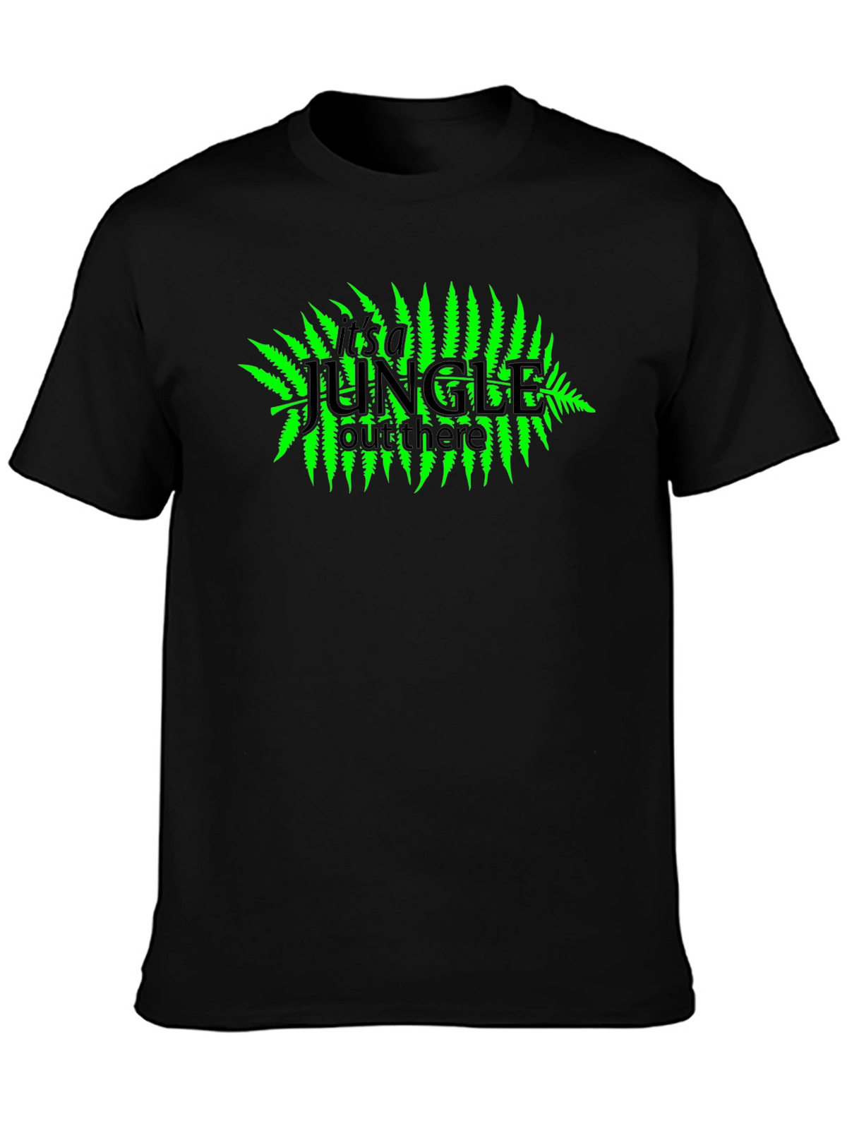 Jungle Graphic Tee - Black Cotton Blend