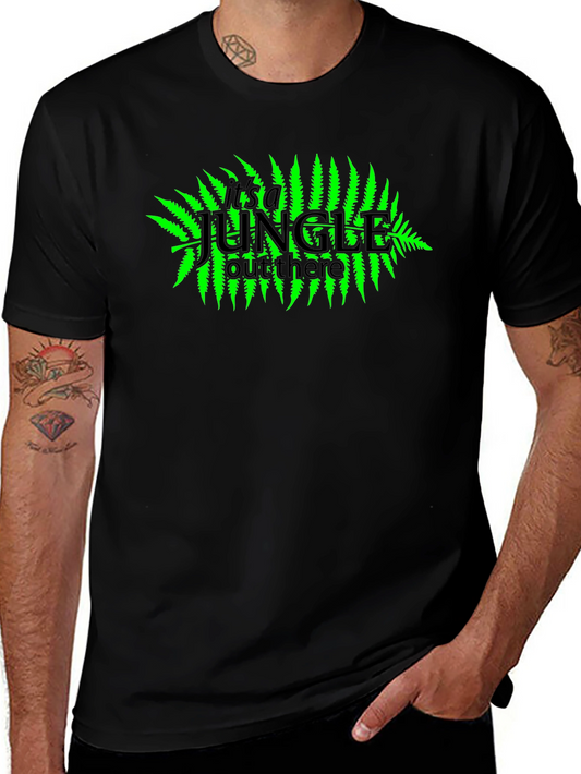 Jungle Graphic Tee - Black Cotton Blend