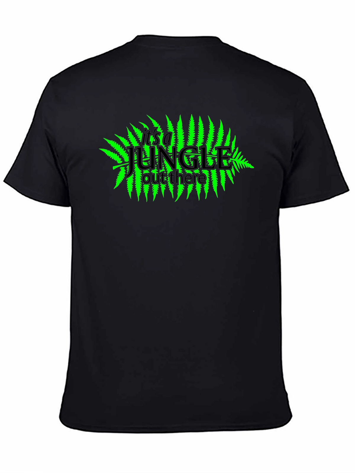 Jungle Graphic Tee - Black Cotton Blend