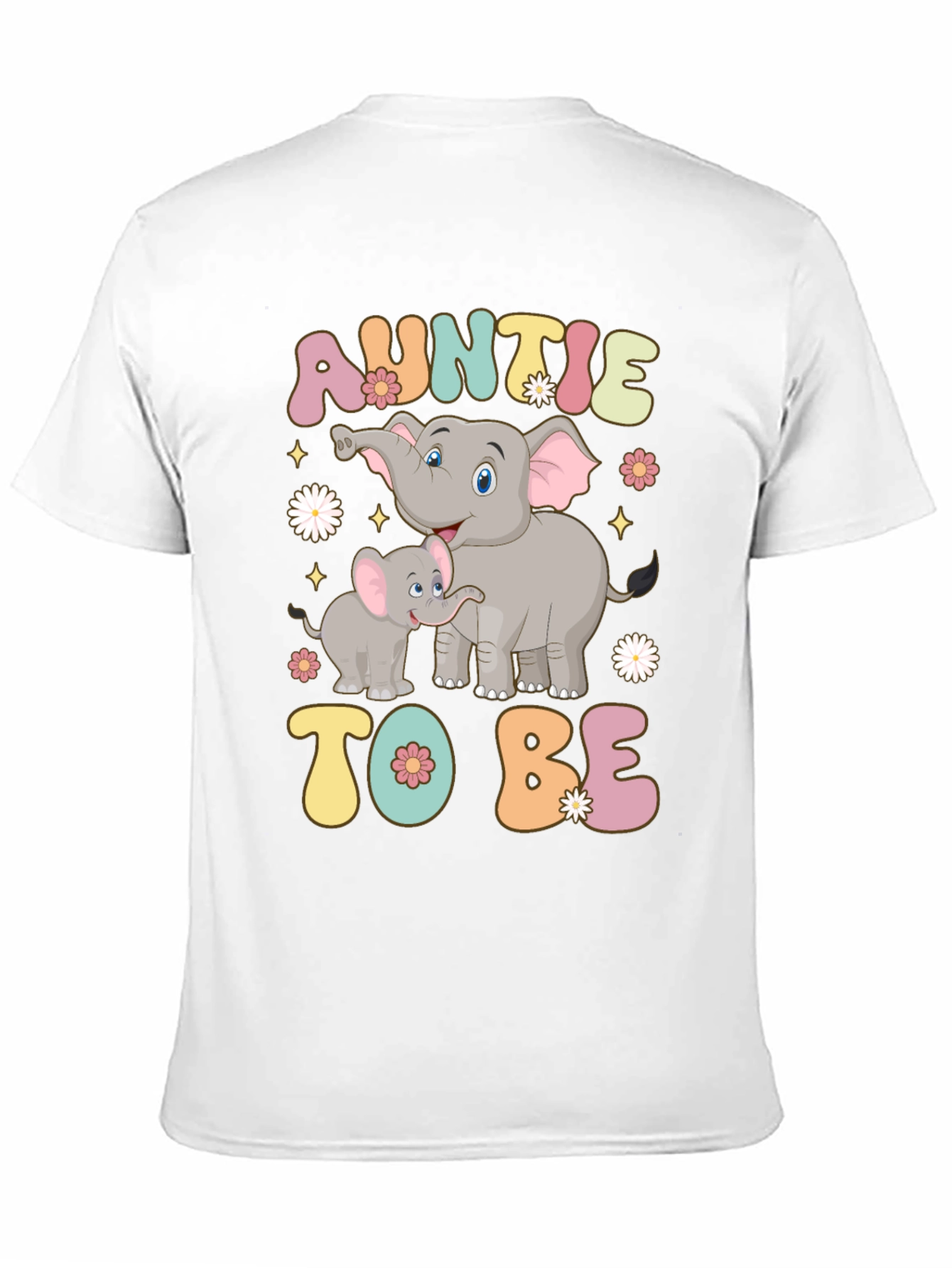 Auntie To Be Elephant Graphic T-Shirt