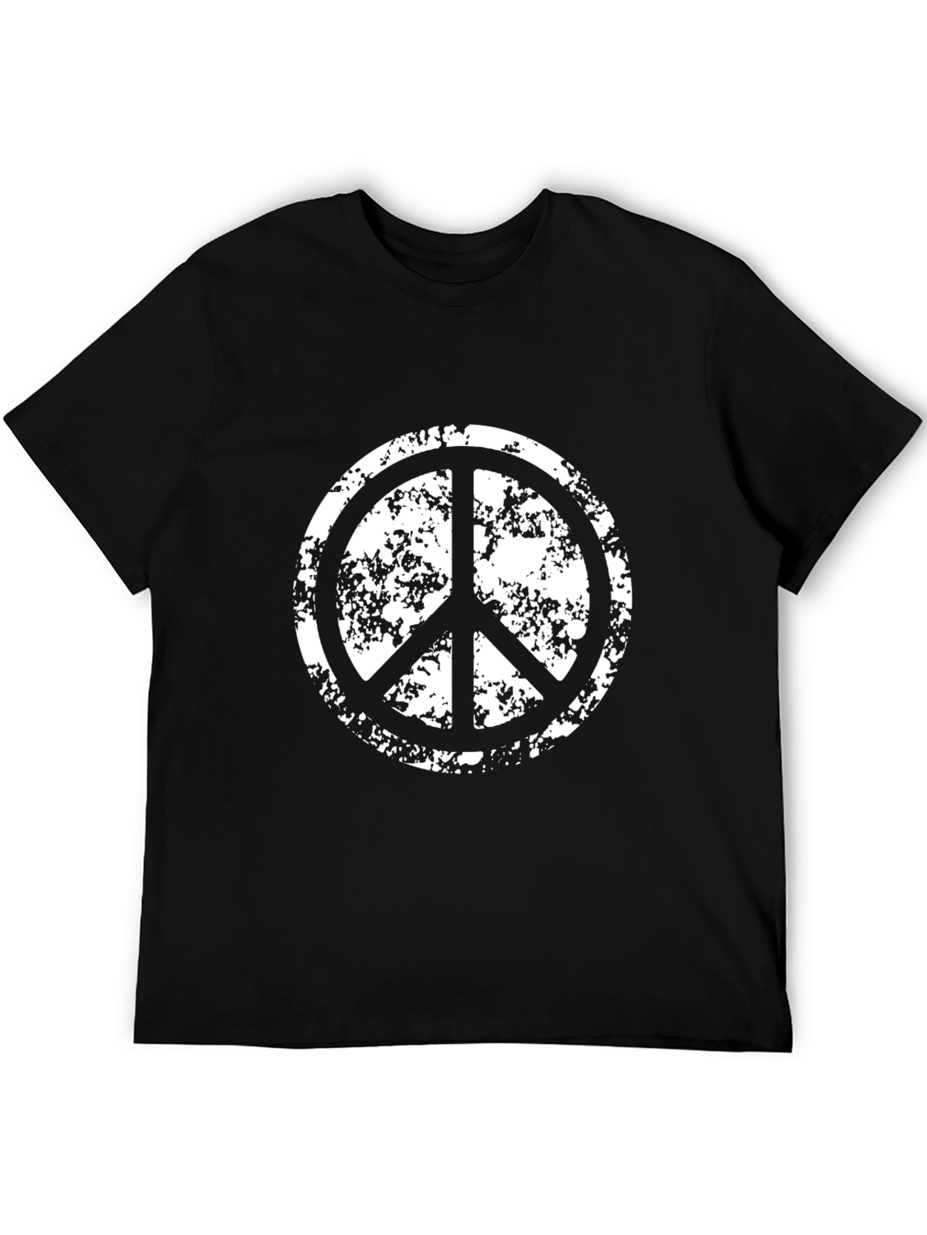 Distressed Peace Sign Graphic T-Shirt