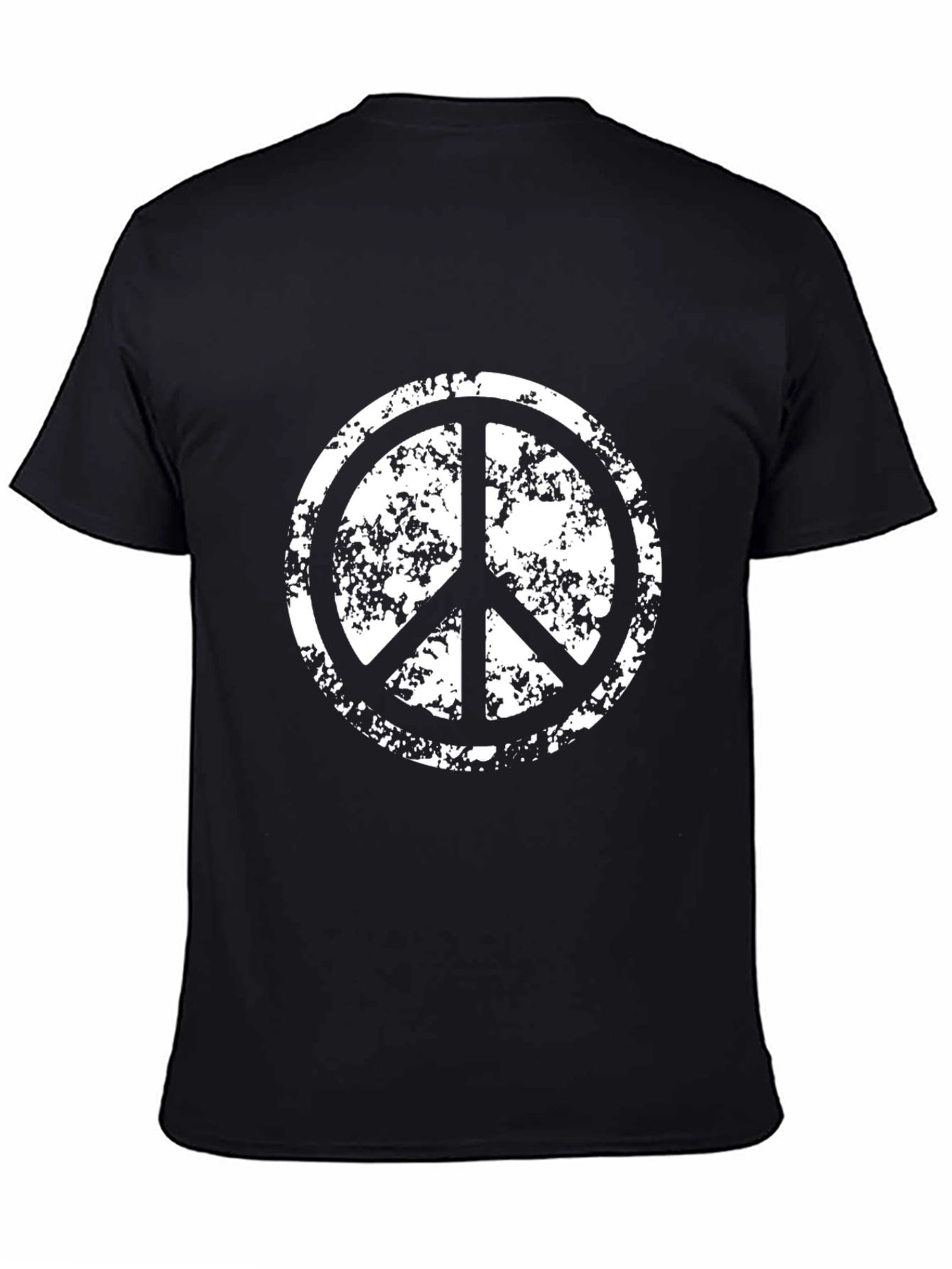 Distressed Peace Sign Graphic T-Shirt