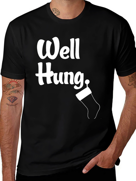 Well Hung Christmas T-Shirt - Funny Holiday Tee