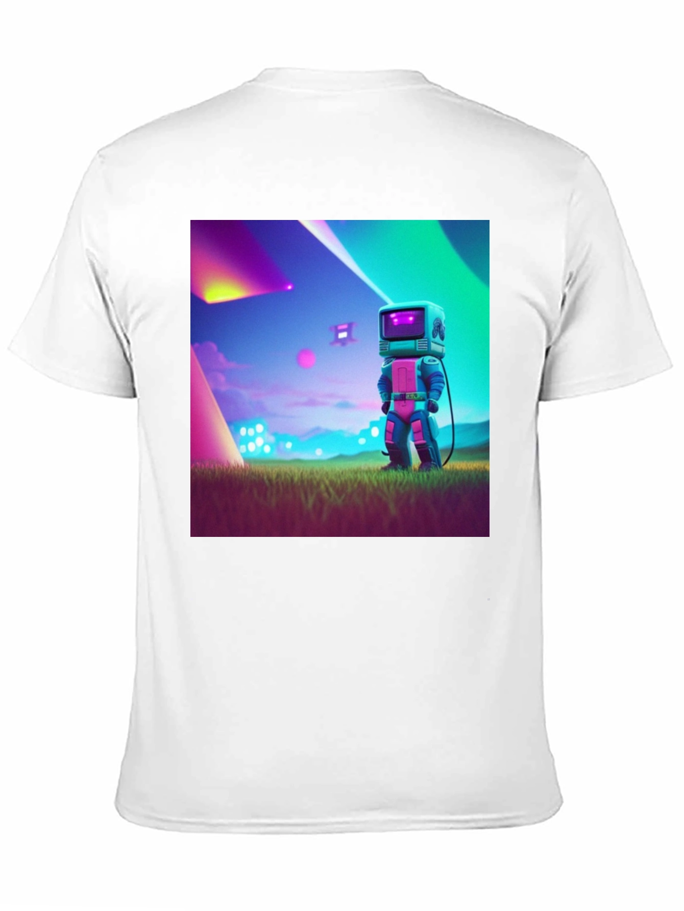 Retro Robot Graphic Tee - Sci-Fi Style