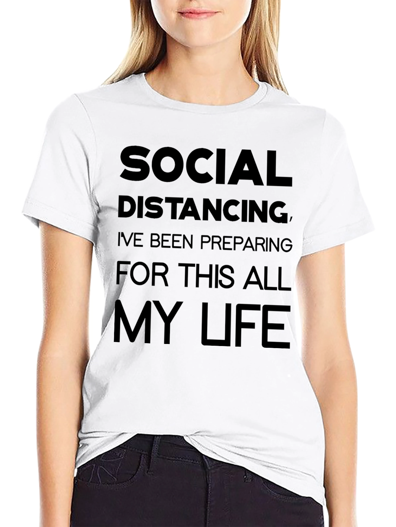 Social Distancing T-Shirt Funny Introvert Tee