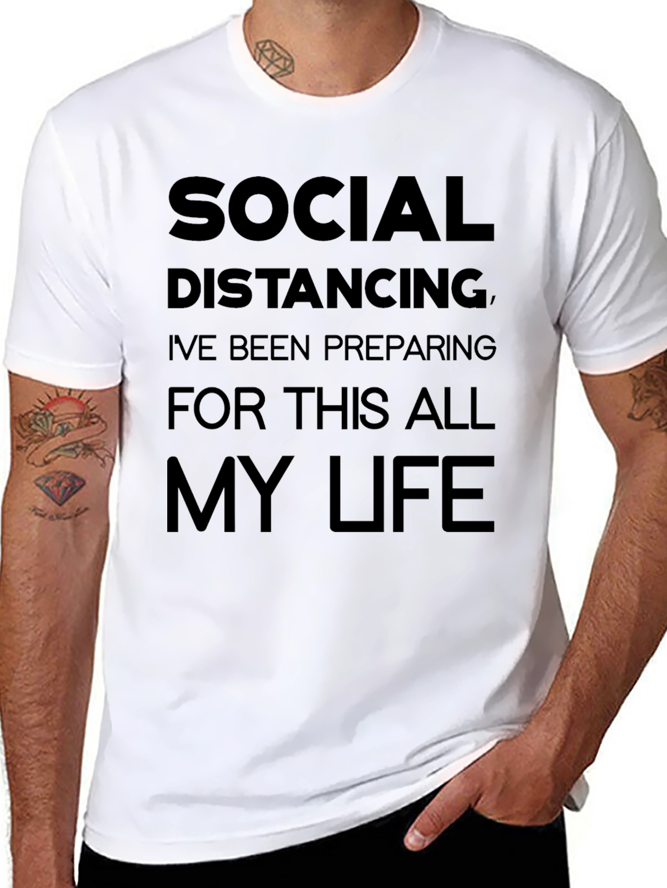 Social Distancing T-Shirt Funny Introvert Tee