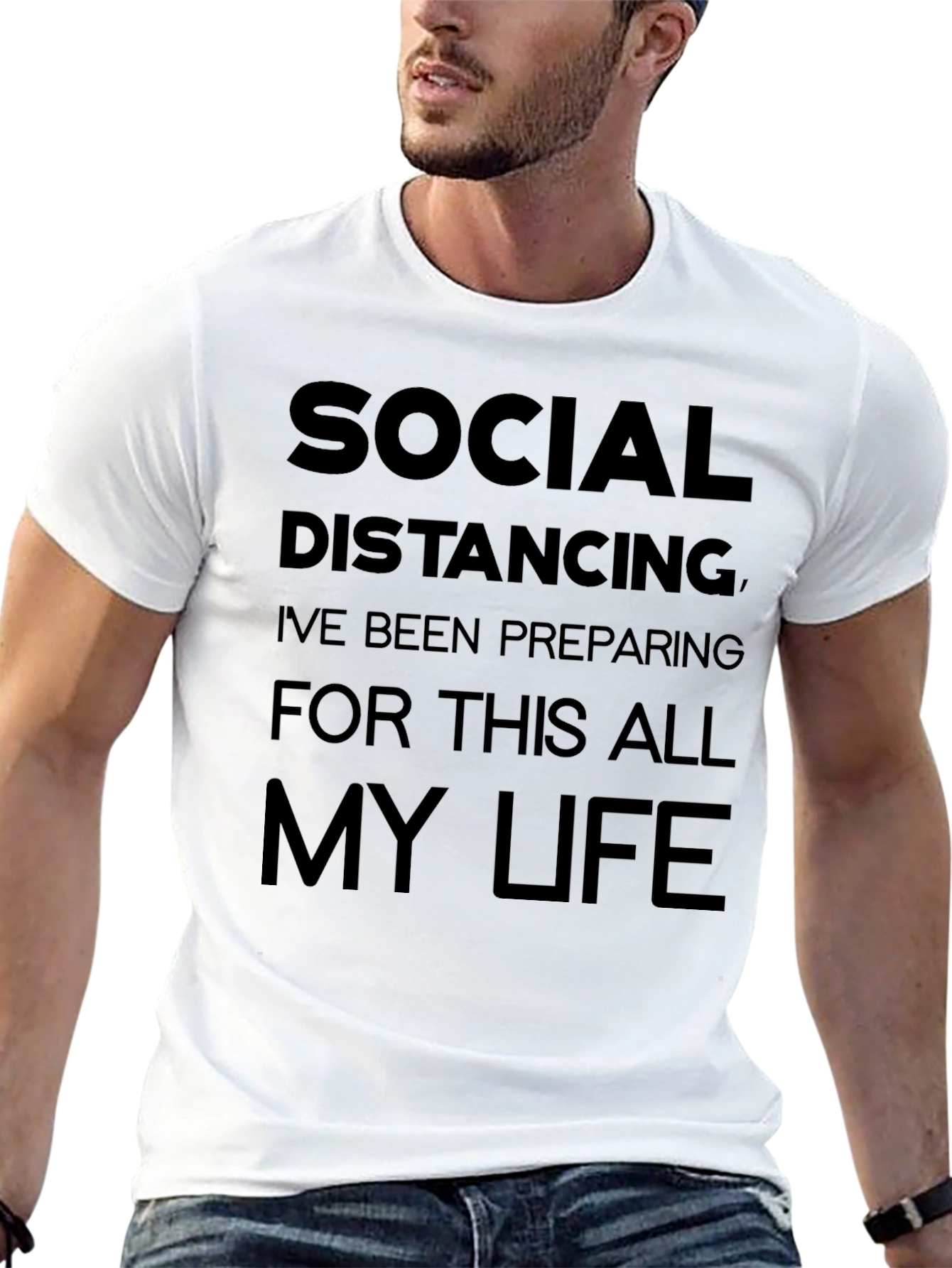 Social Distancing T-Shirt Funny Introvert Tee