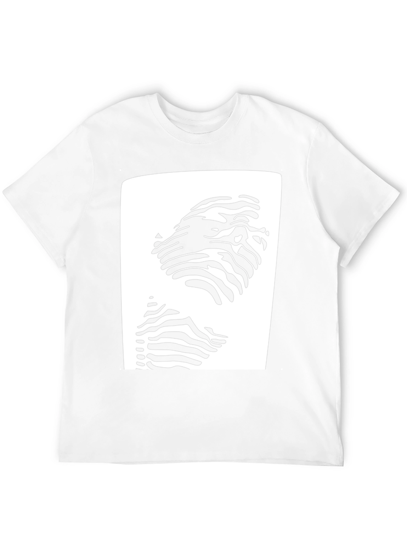 Abstract Zebra Print Tee - Black Cotton Blend