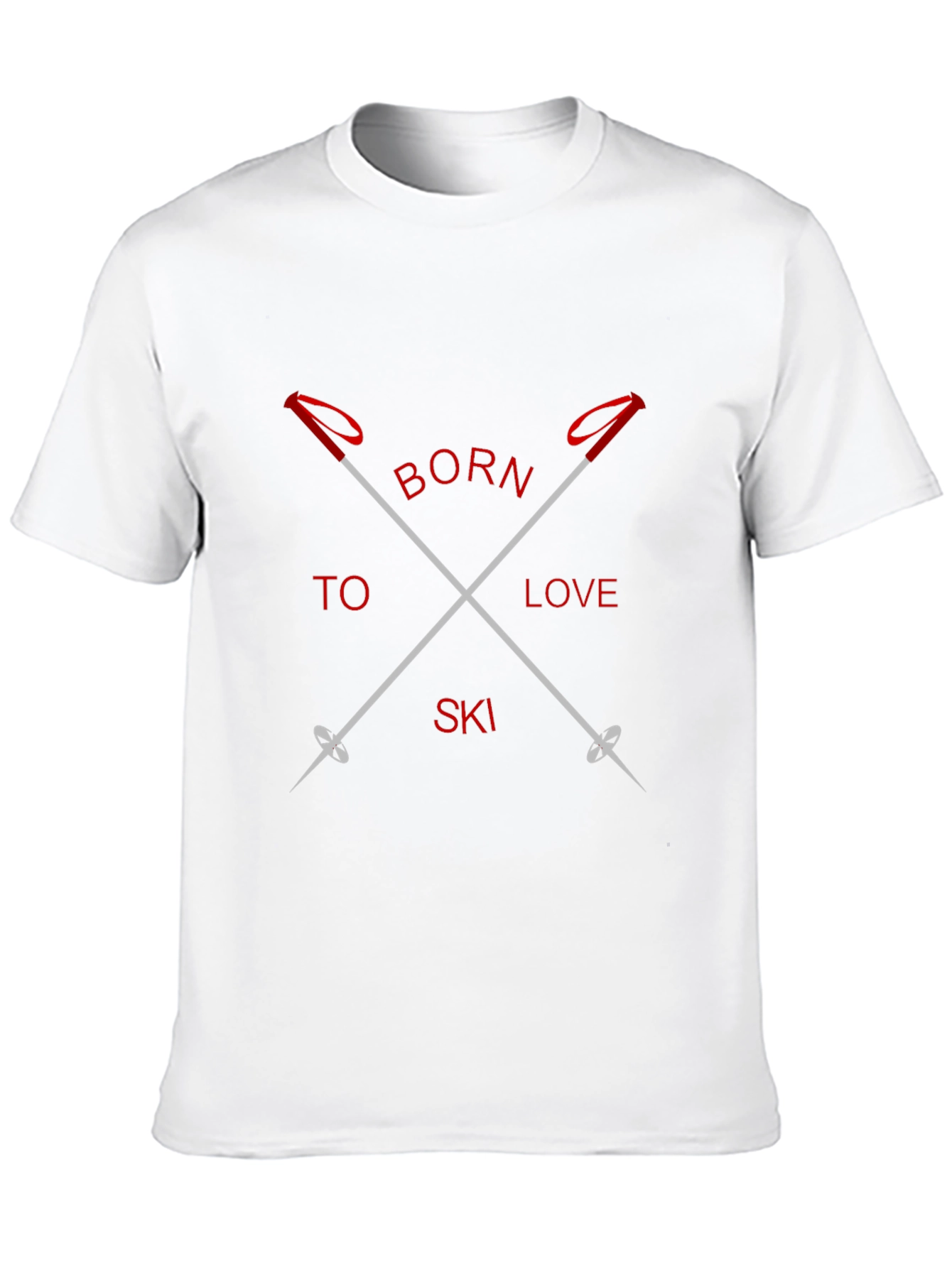 Born to Love Ski Black Graphic Tee