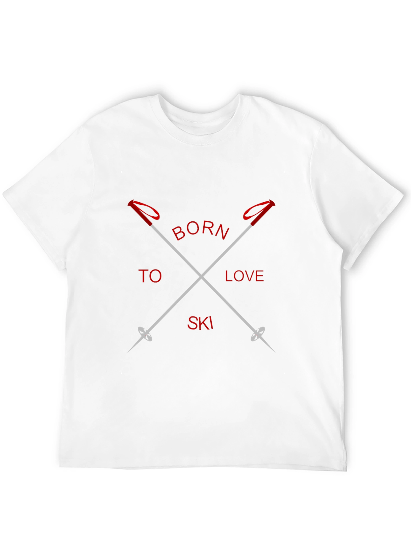 Born to Love Ski Black Graphic Tee