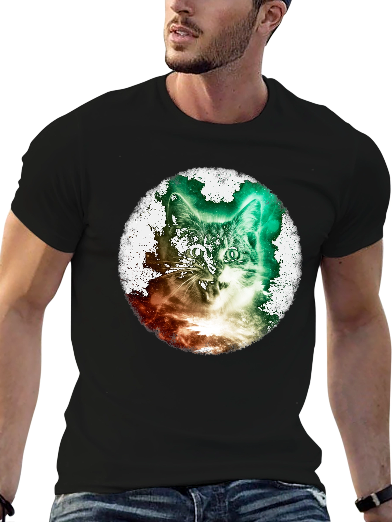 Cosmic Cat T-Shirt - Galaxy Pet Design Tee