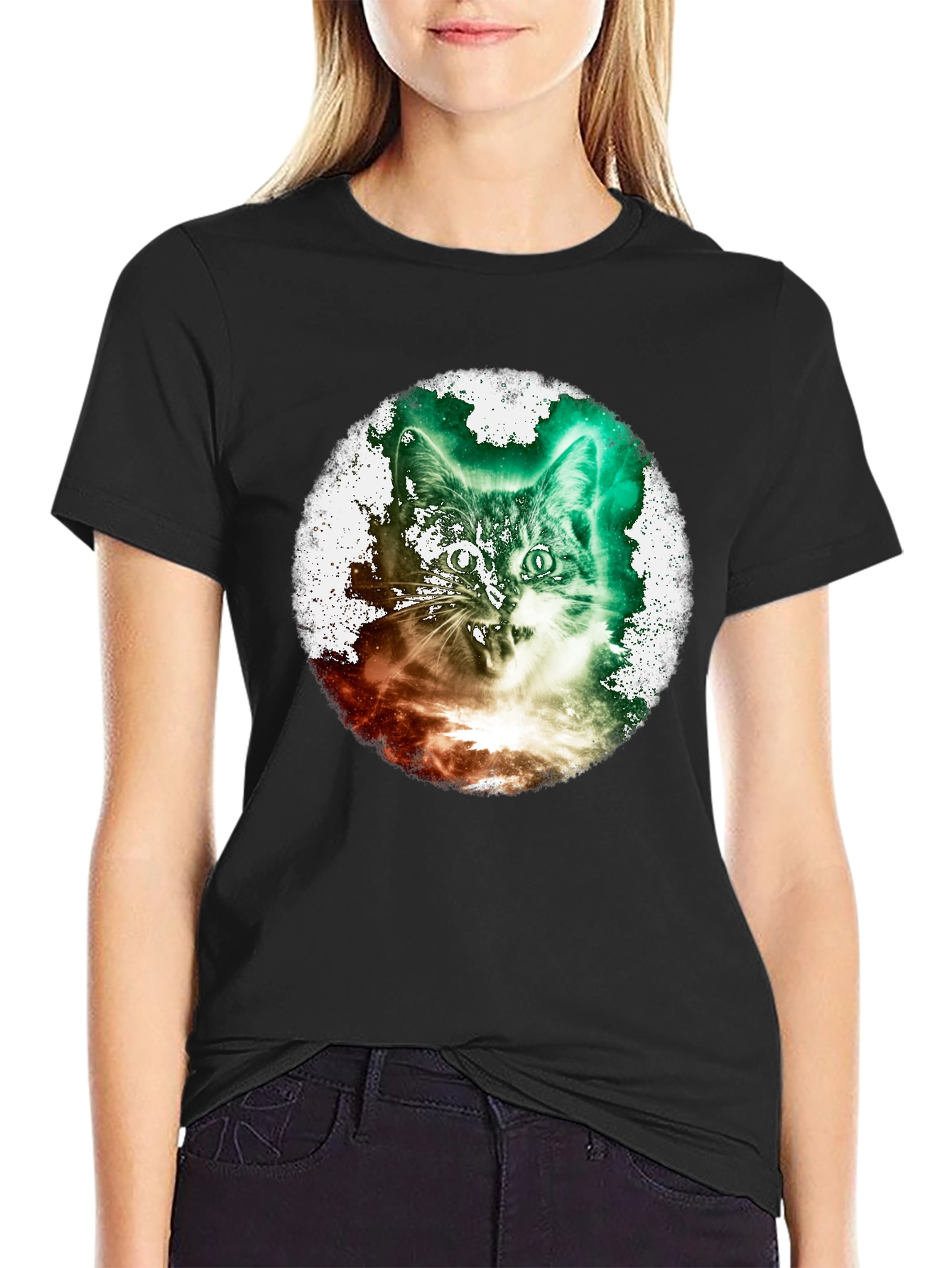 Cosmic Cat T-Shirt - Galaxy Pet Design Tee