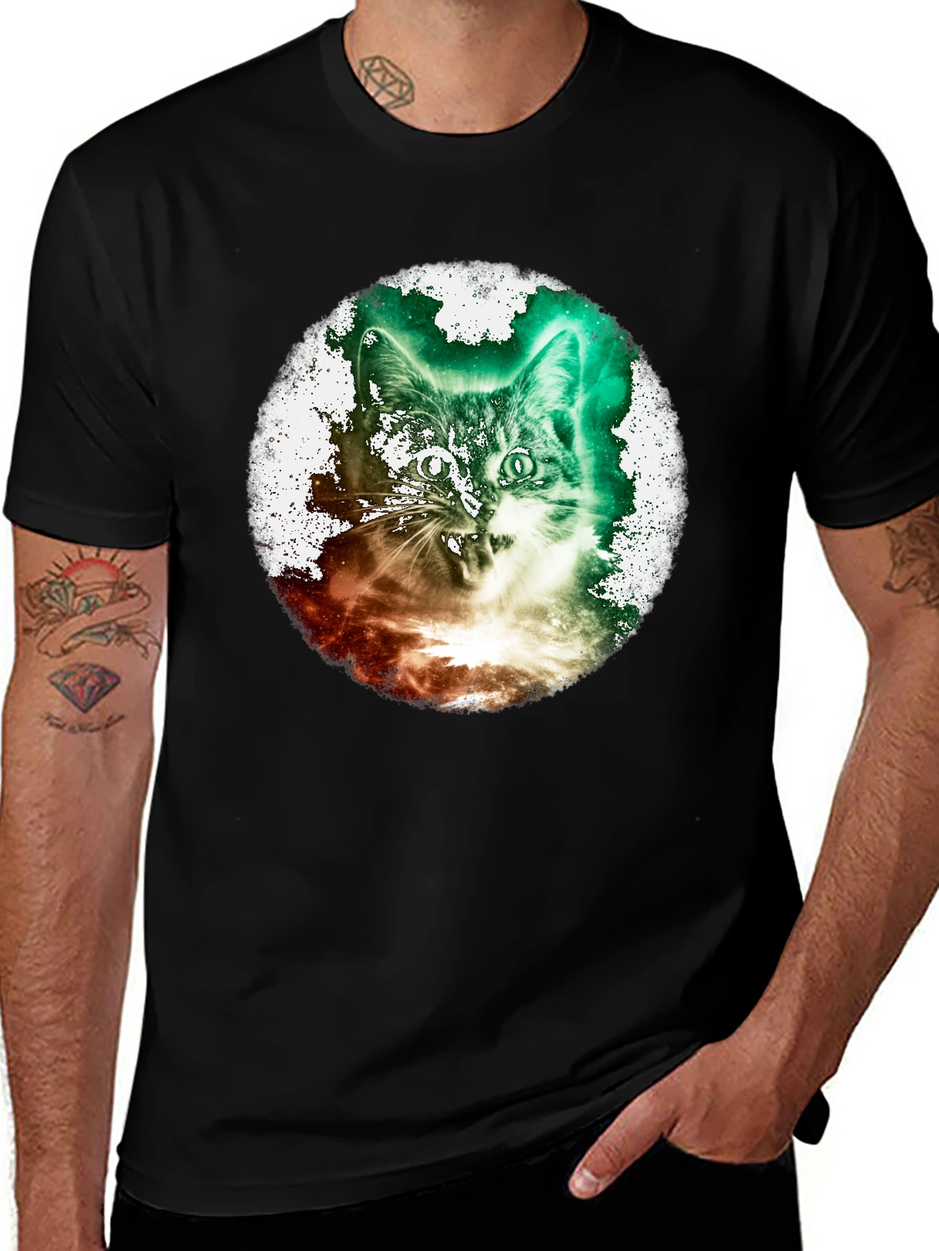 Cosmic Cat T-Shirt - Galaxy Pet Design Tee
