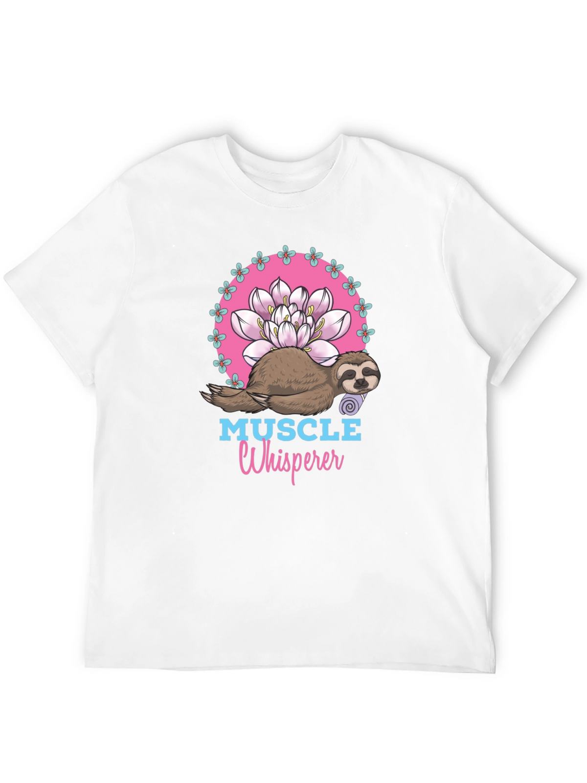 Muscle Whisperer Sloth Yoga Lotus T-Shirt
