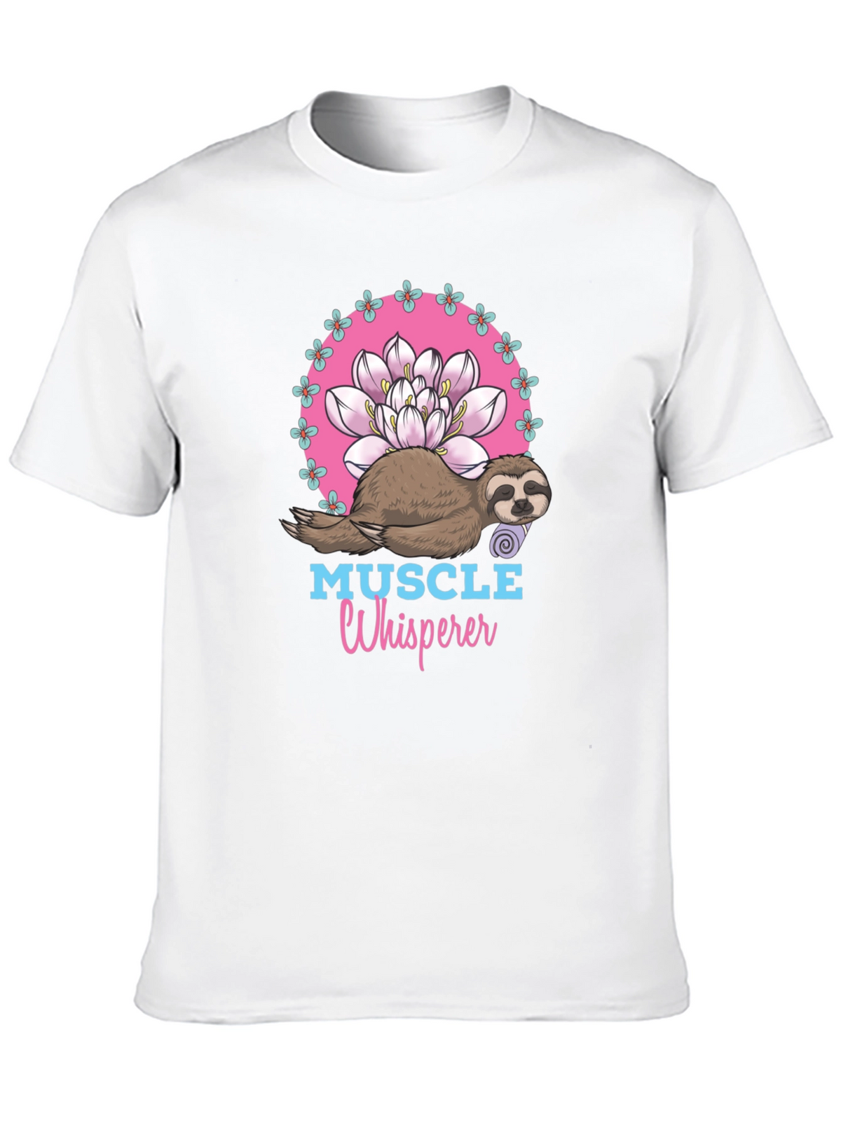 Muscle Whisperer Sloth Yoga Lotus T-Shirt