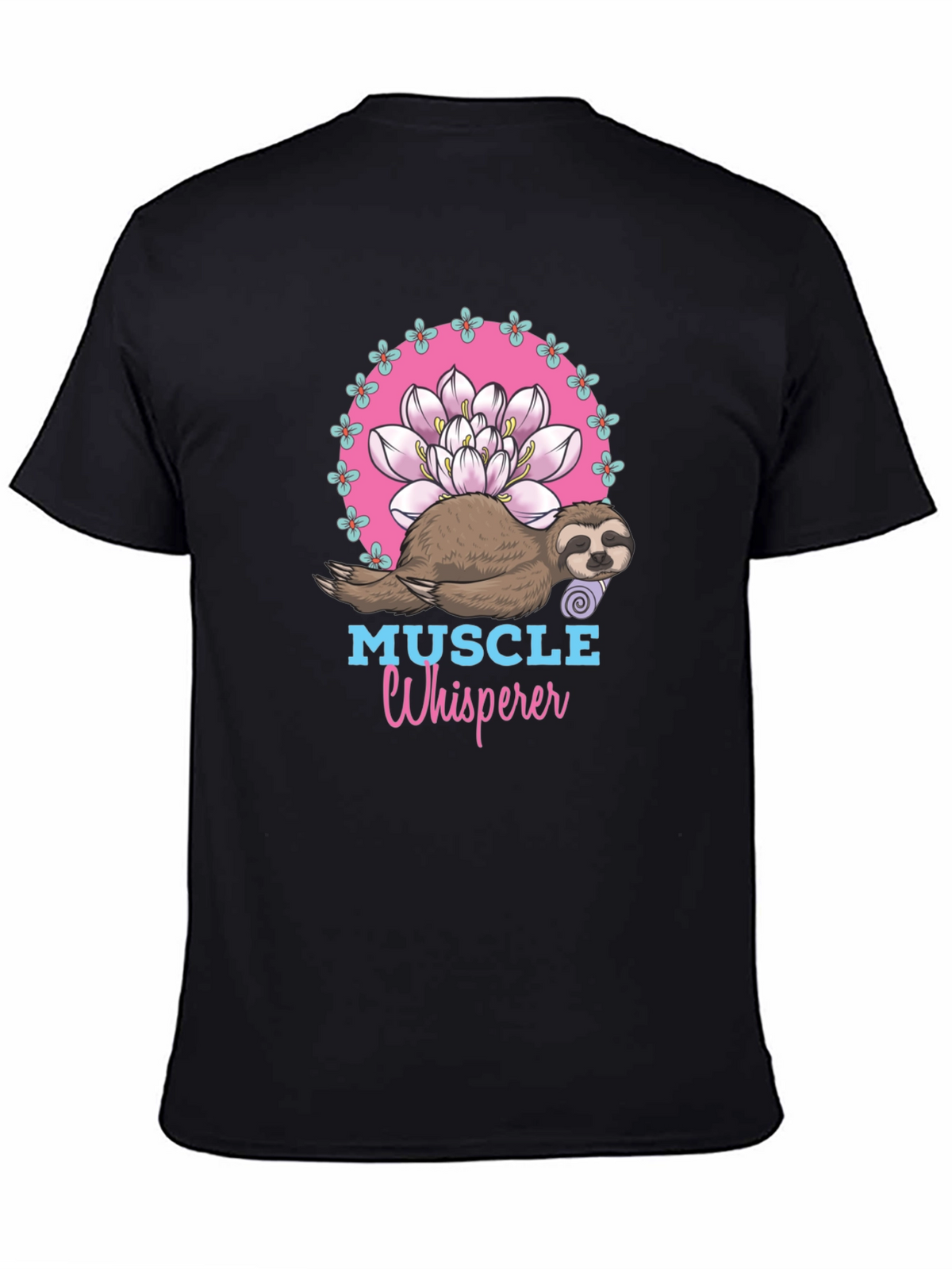 Muscle Whisperer Sloth Yoga Lotus T-Shirt