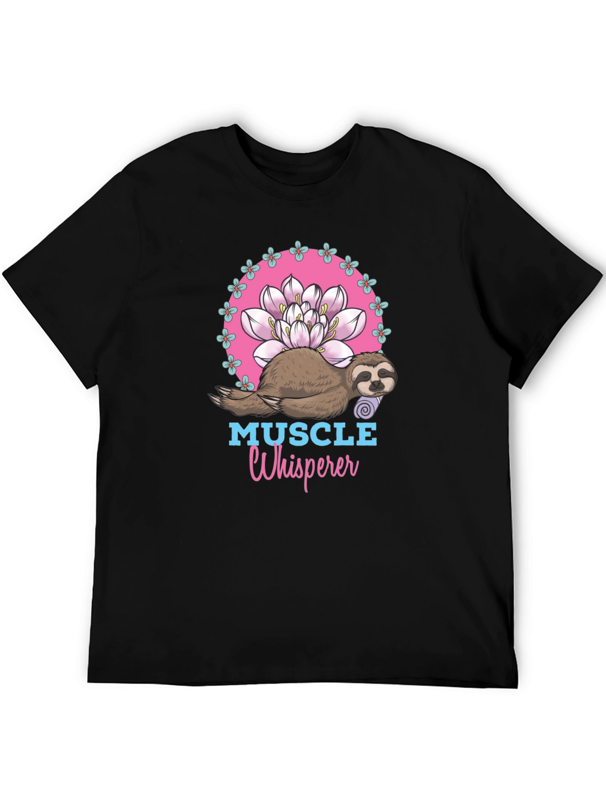 Muscle Whisperer Sloth Yoga Lotus T-Shirt