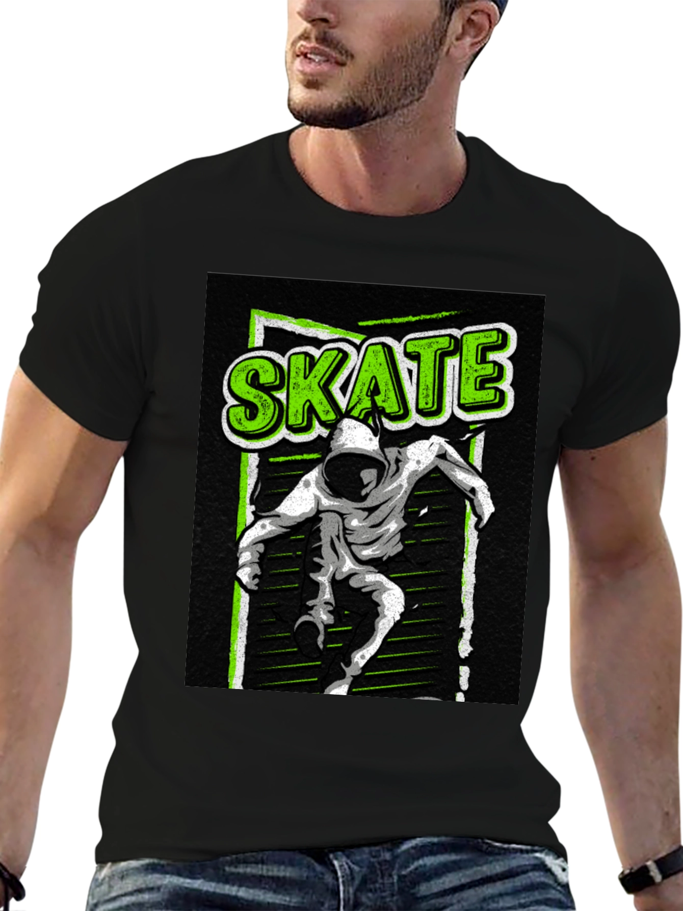 Skate Graphic T-Shirt - Urban Style Black Tee