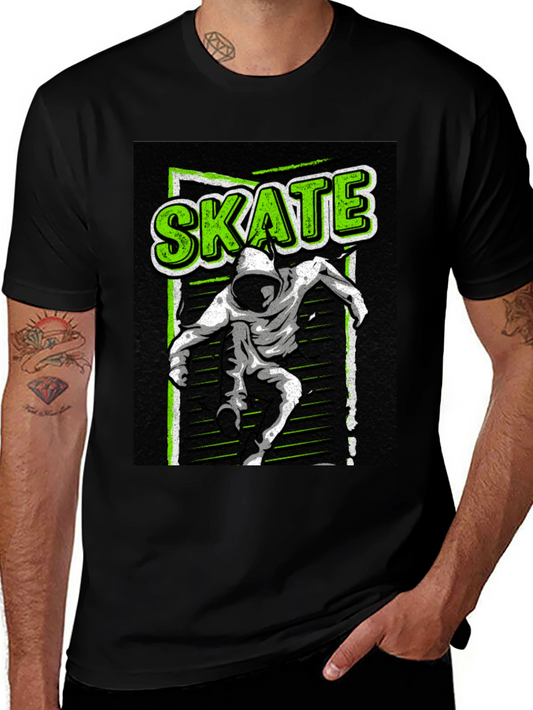 Skate Graphic T-Shirt - Urban Style Black Tee