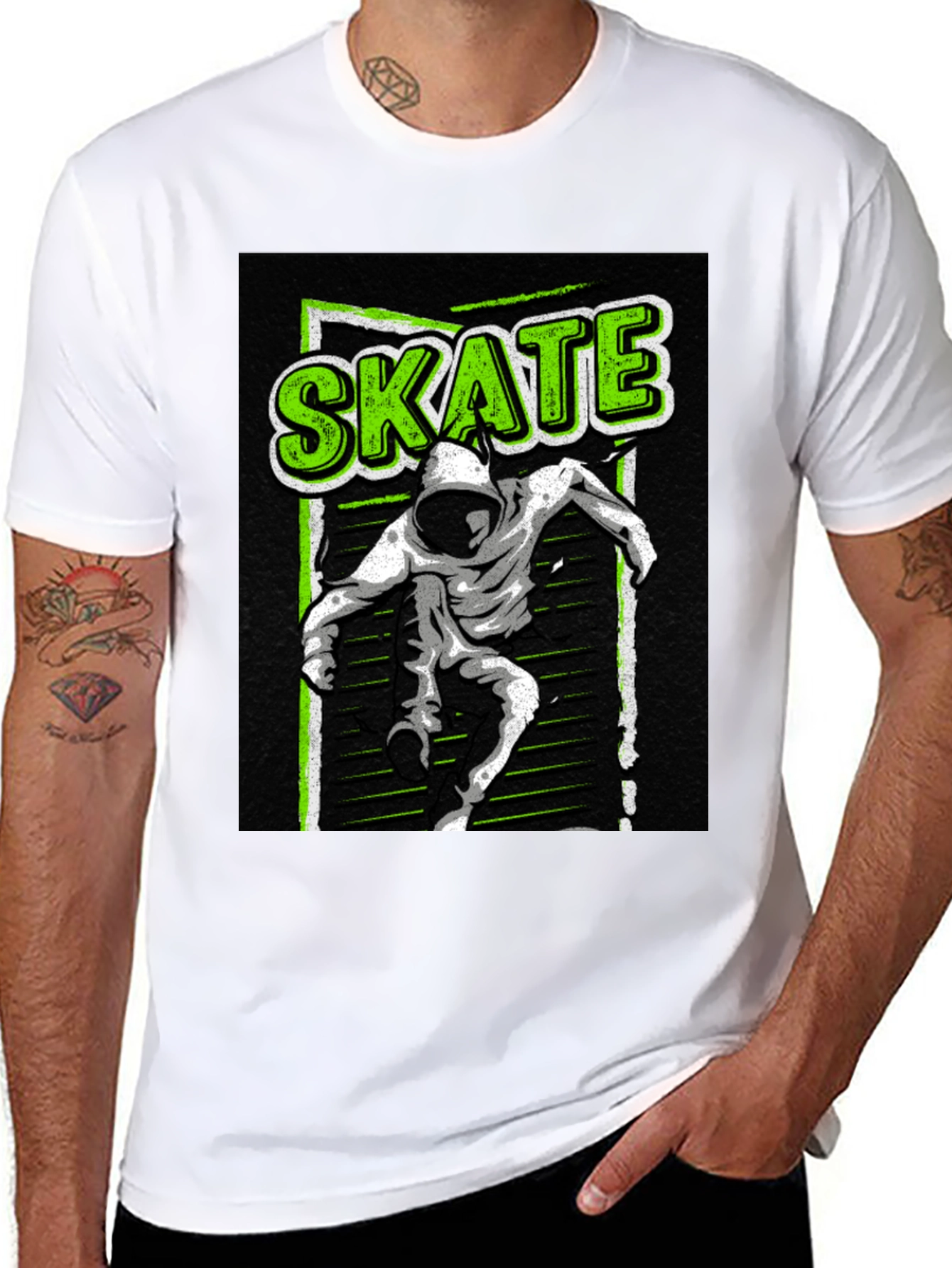 Skate Graphic T-Shirt - Urban Style Black Tee