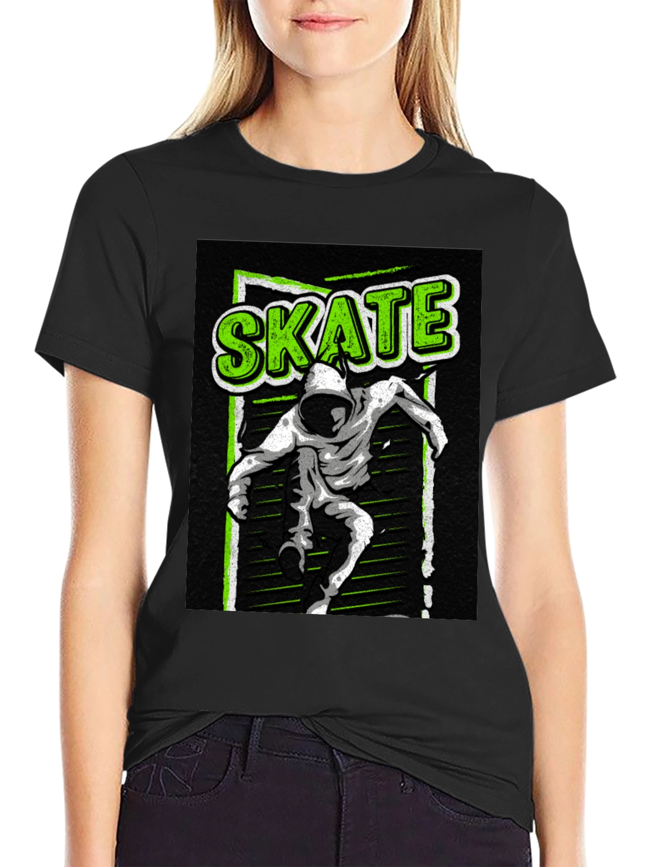 Skate Graphic T-Shirt - Urban Style Black Tee