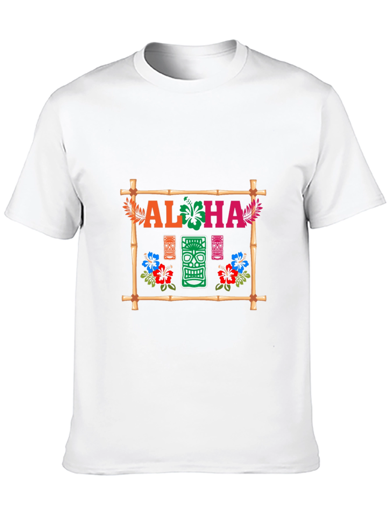 Aloha Tiki Graphic T-Shirt - Tropical Island Style