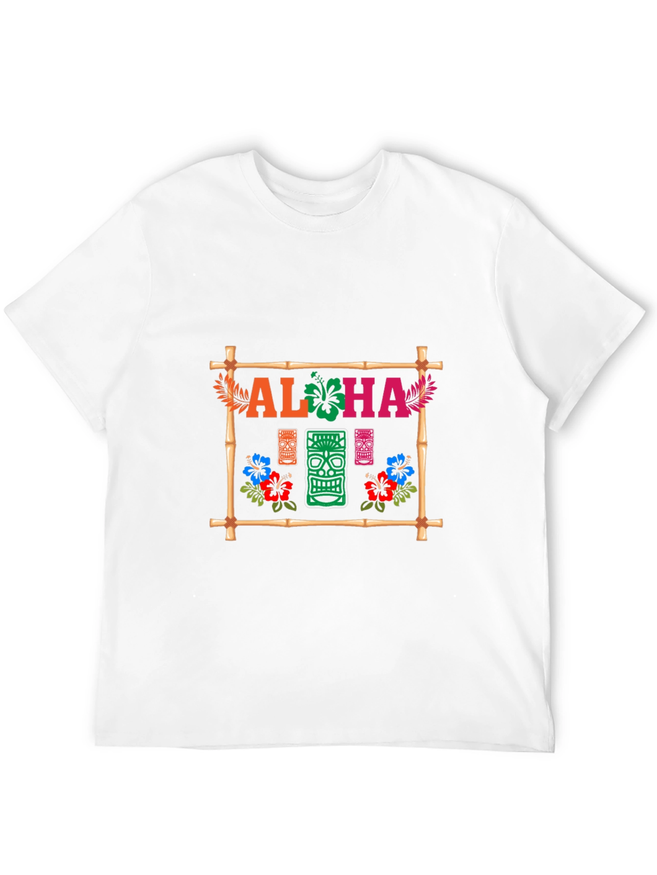 Aloha Tiki Graphic T-Shirt - Tropical Island Style